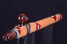 Maple Native American Flute, Minor, Mid G-4, #H13D